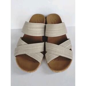 Skechers NEW 31723 Women's Beverlee High Tea Natural Wedge Sandal 7